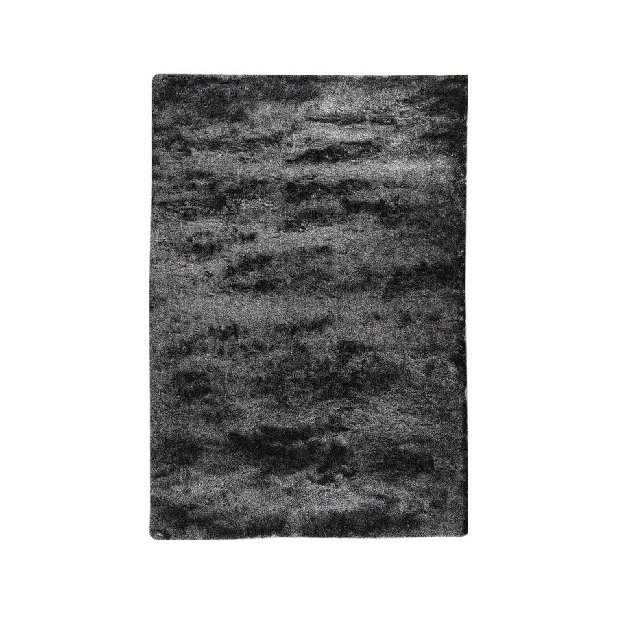 tapis, salon, noir, poils hauts, poils longs, moderne, dimensions : 160 x  230 cm