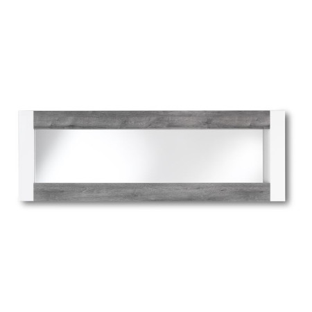 Miroir VERTIGO blanc et chêne gris