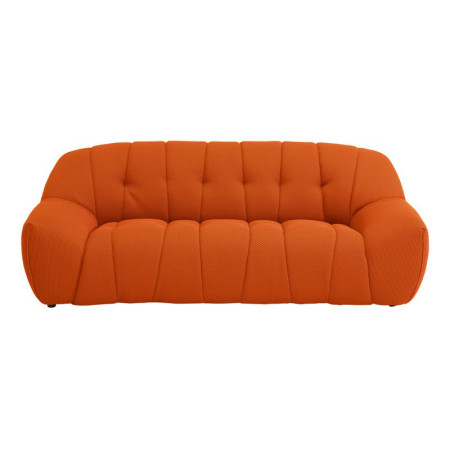 Canapé droit en tissu 3 places orange contemporain NOVA