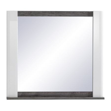Miroir VERTIGO blanc et imitation chêne gris