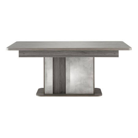 Table BOLZANO imitation chêne gris et béton