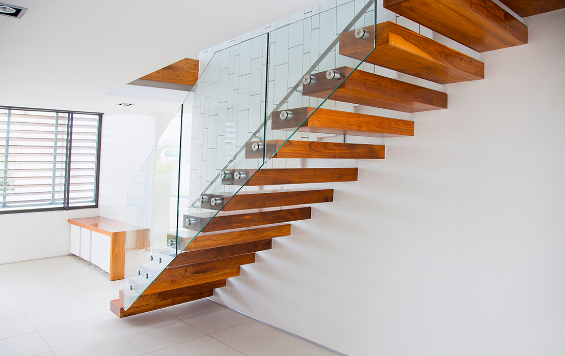 rampe verre escalier moderne